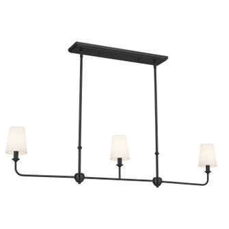 Pallas Three Light Linear Chandelier in Black (12|52519BK)