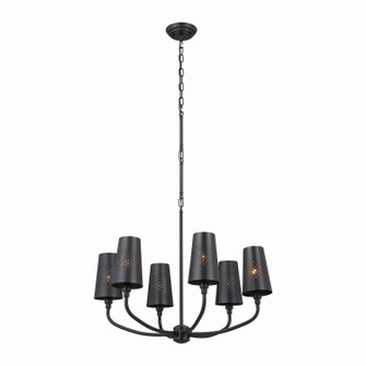 Adeena Six Light Chandelier in Black (12|52508BK)