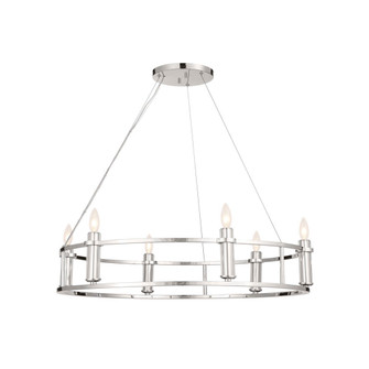 Rosalind Six Light Chandelier in Polished Nickel (12|52490PN)