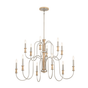 Karthe 12 Light Chandelier in Brushed Nickel (12|52472NI)