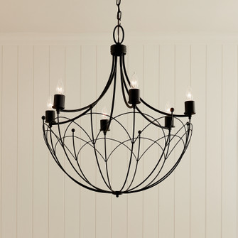 Topiary Six Light Chandelier in Textured Black (12|52462BKT)