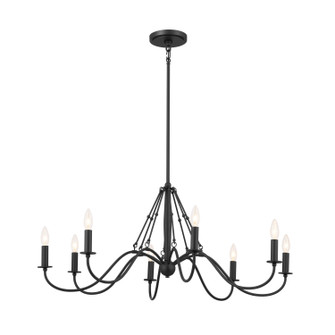 Freesia Eight Light Chandelier in Textured Black (12|52456BKT)