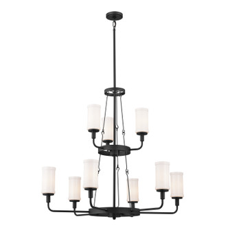 Vetivene Nine Light Chandelier in Textured Black (12|52452BKT)