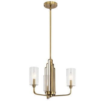 Kimrose Three Light Chandelier in Brushed Natural Brass (12|52410BNB)