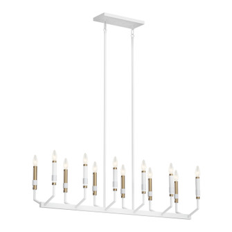Armand 12 Light Linear Chandelier in White (12|52350WH)
