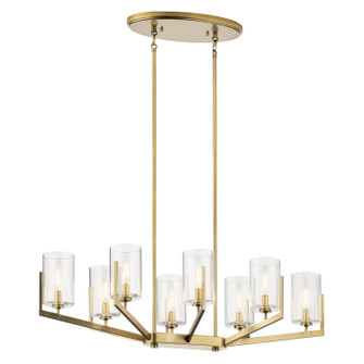Nye Eight Light Chandelier in Brushed Natural Brass (12|52315BNB)
