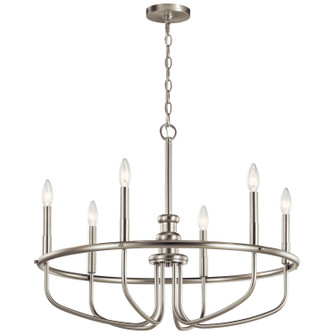 Capitol Hill Six Light Chandelier in Brushed Nickel (12|52304NI)