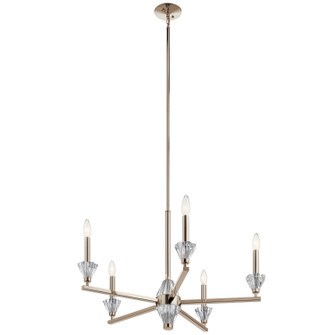 Calyssa Five Light Chandelier in Polished Nickel (12|52001PN)