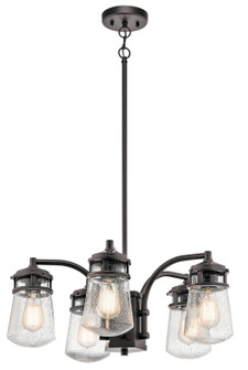 Lyndon Five Light Outdoor Chandelier in Architectural Bronze (12|49498AZ)