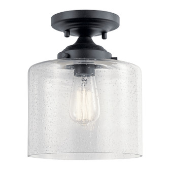 Winslow One Light Semi Flush Mount in Black (12|44033BK)