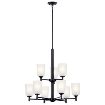 Shailene Nine Light Chandelier in Black (12|43672BK)