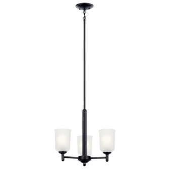 Shailene Three Light Mini Chandelier in Black (12|43670BK)