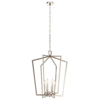 Abbotswell Six Light Foyer Pendant in Polished Nickel (12|43495PN)