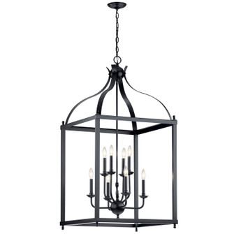 Larkin Eight Light Foyer Chandelier in Black (12|42591BK)