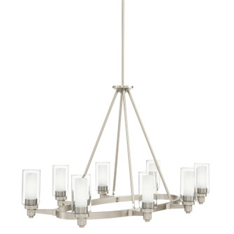 Circolo Eight Light Chandelier in Brushed Nickel (12|2345NI)