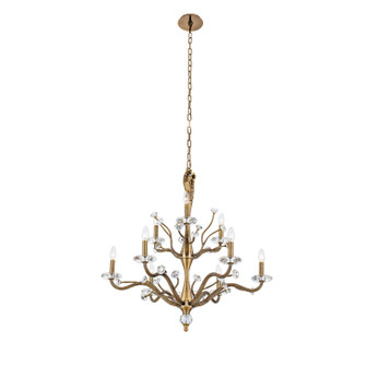 Venus Nine Light Chandelier in Historic Brass (33|517772HBR)