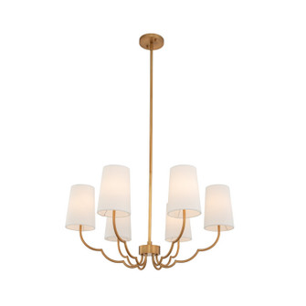 Sophia Six Light Chandelier in New Brass (33|514372NB)