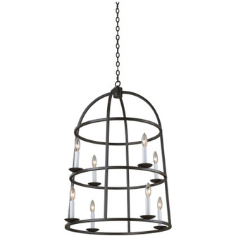 Wickenburg Eight Light Foyer Pendant in Black Iron (33|506950BI)