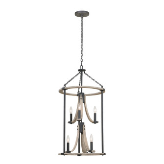 Middleton Six Light Foyer Pendant in Natural Iron (33|506650NI)