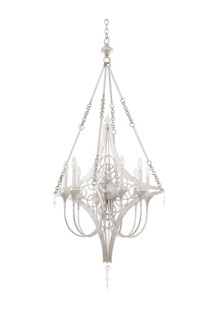 Loveland Eight Light Chandelier in Gold Silver Leaf (33|501772GSL)