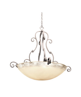 Ibiza Six Light Pendant in Pearl Silver (33|4243PSANTQ)