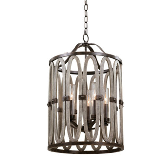 Belmont Five Light Outdoor Foyer Pendant in Florence Gold (33|404451FG)