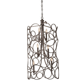 Ashbourne Six Light Foyer Pendant in Vintage Iron (33|2760VI)