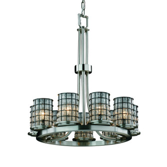 Wire Glass LED Chandelier in Brushed Nickel (102|WGL876610GRCBNCKLLED96300)