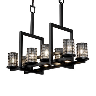 Wire Glass 11 Light Chandelier in Matte Black (102|WGL871810GRCBMBLK)