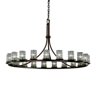 Wire Glass 21 Light Chandelier in Dark Bronze (102|WGL871610GRCBDBRZ)