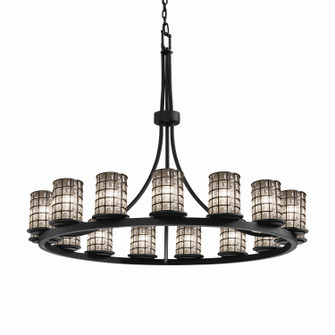 Wire Glass LED Chandelier in Dark Bronze (102|WGL871510GRCBDBRZLED1510500)