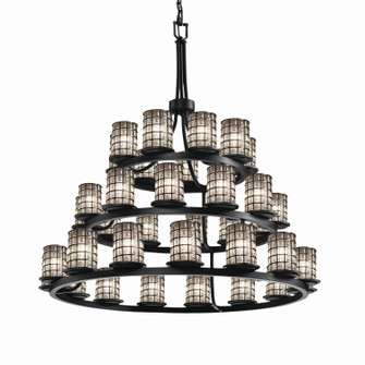 Wire Glass LED Chandelier in Matte Black (102|WGL871210GRCBMBLKLED3625200)