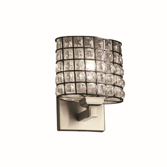 Wire Glass LED Wall Sconce in Brushed Nickel (102|WGL843730GRCBNCKLLED1700)