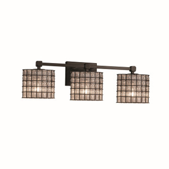 Wire Glass Three Light Bath Bar in Brushed Nickel (102|WGL842330GRCBNCKL)