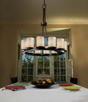 Limoges LED Chandelier in Matte Black (102|POR876310WAVEMBLKLED128400)
