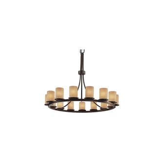 Limoges LED Chandelier in Dark Bronze (102|POR871510WAVEDBRZLED1510500)