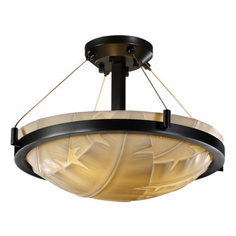 Porcelina Three Light Semi-Flush Mount in Matte Black (102|PNA968135BANLMBLK)