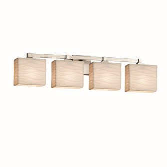 Porcelina Four Light Bath Bar in Brushed Nickel (102|PNA843455WAVENCKL)