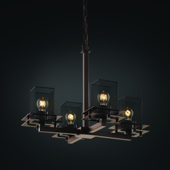 Wire Mesh Four Light Chandelier in Dark Bronze (102|MSH810015DBRZ)