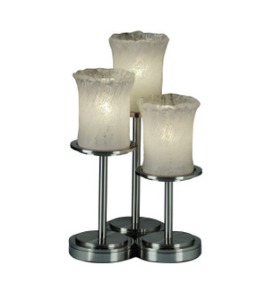 Veneto Luce Three Light Table Lamp in Brushed Nickel (102|GLA879716WHTWNCKL)
