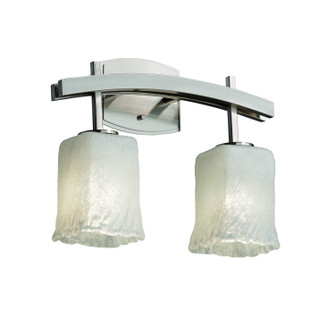 Veneto Luce Two Light Bath Bar in Dark Bronze (102|GLA859226WHTWDBRZ)