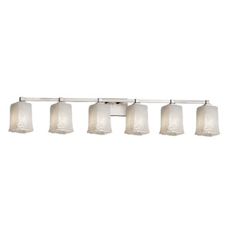 Veneto Luce Six Light Bath Bar in Polished Chrome (102|GLA843626WHTWCROM)