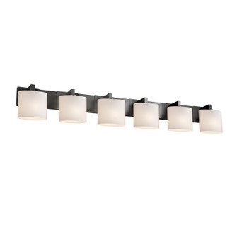 Fusion Six Light Bath Bar in Matte Black (102|FSN892630OPALMBLK)