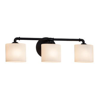 Fusion Three Light Bath Bar in Matte Black (102|FSN846330OPALMBLK)