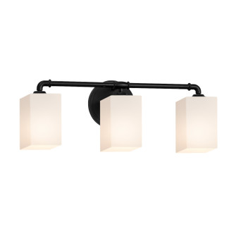 Fusion Three Light Bath Bar in Matte Black (102|FSN846315OPALMBLK)