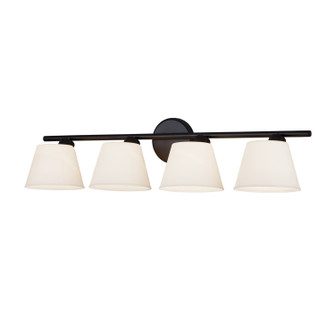Fusion Four Light Bath Bar in Matte Black (102|FSN8074OPALMBLK)