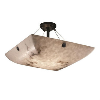 LumenAria Three Light Semi-Flush Mount in Brushed Nickel (102|FAL965125NCKLF1)