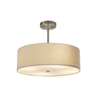 Textile Three Light Pendant in Brushed Nickel (102|FAB9591CREMNCKL)