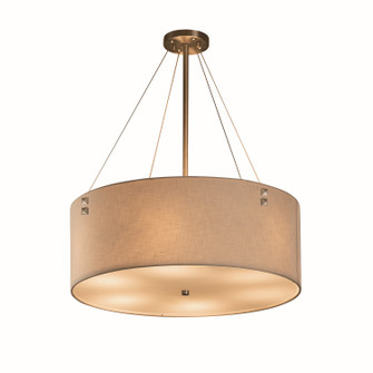 Textile Eight Light Pendant in Brushed Nickel (102|FAB9534CREMNCKLF5)