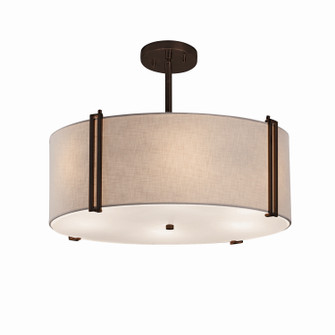 Textile Three Light Pendant in Dark Bronze (102|FAB9511WHTEDBRZ)